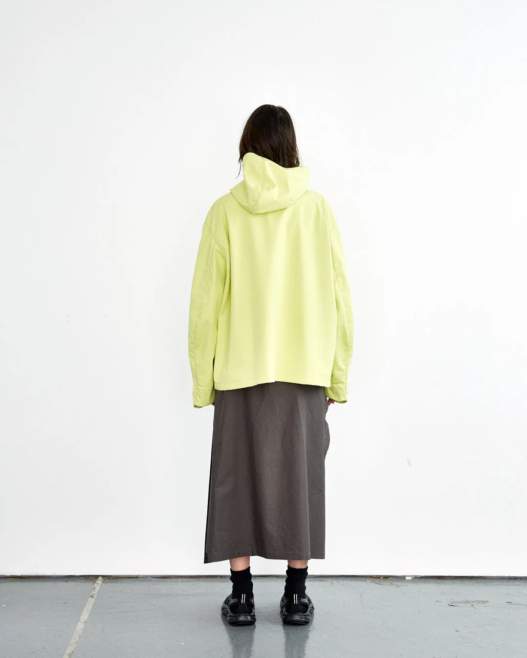 Hooded Curve Closure Jacket - Jonquil Green