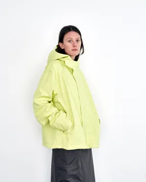 Hooded Curve Closure Jacket - Jonquil Green