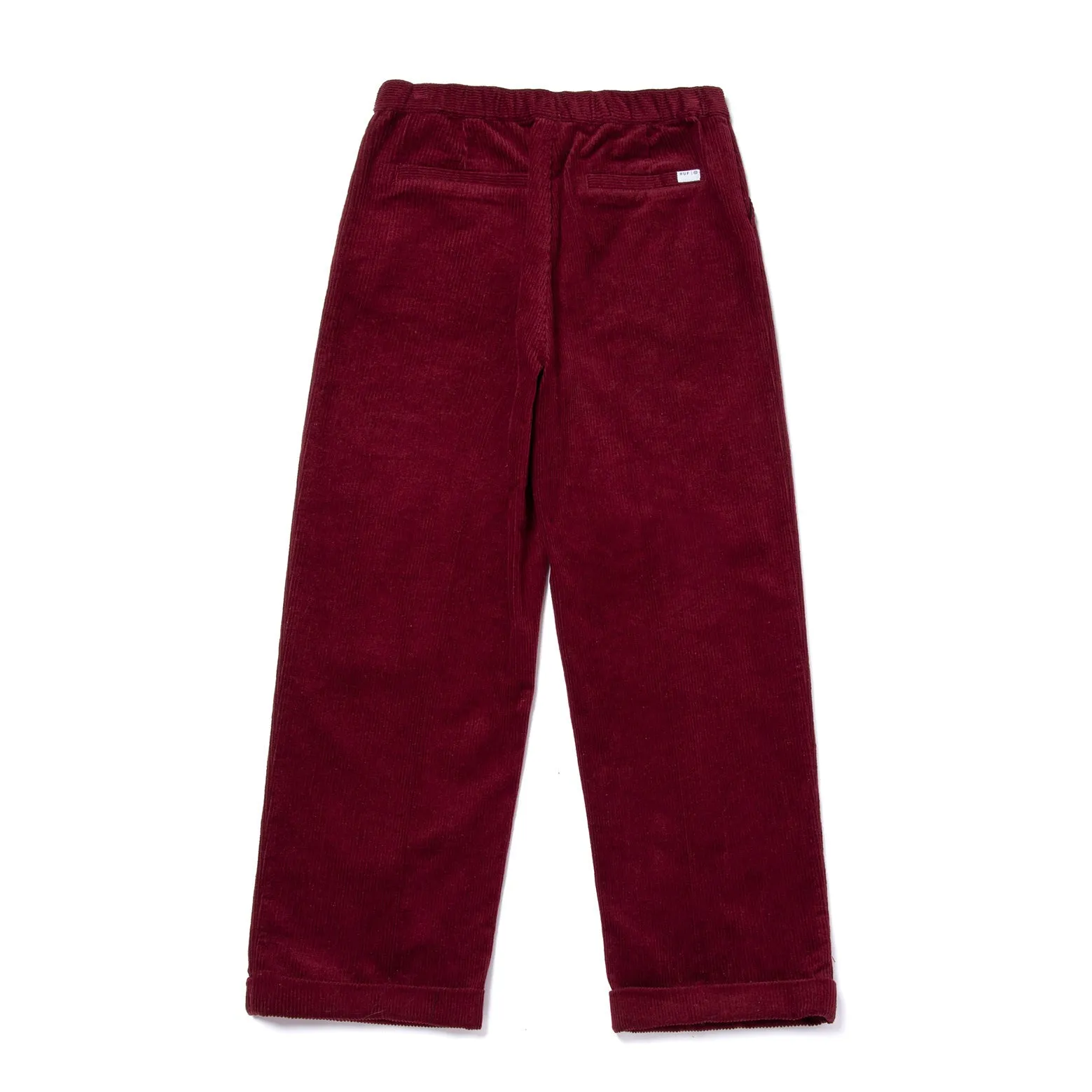 HUF PANTALON FEMME BAGGIE VELOURS BLOODSTONE