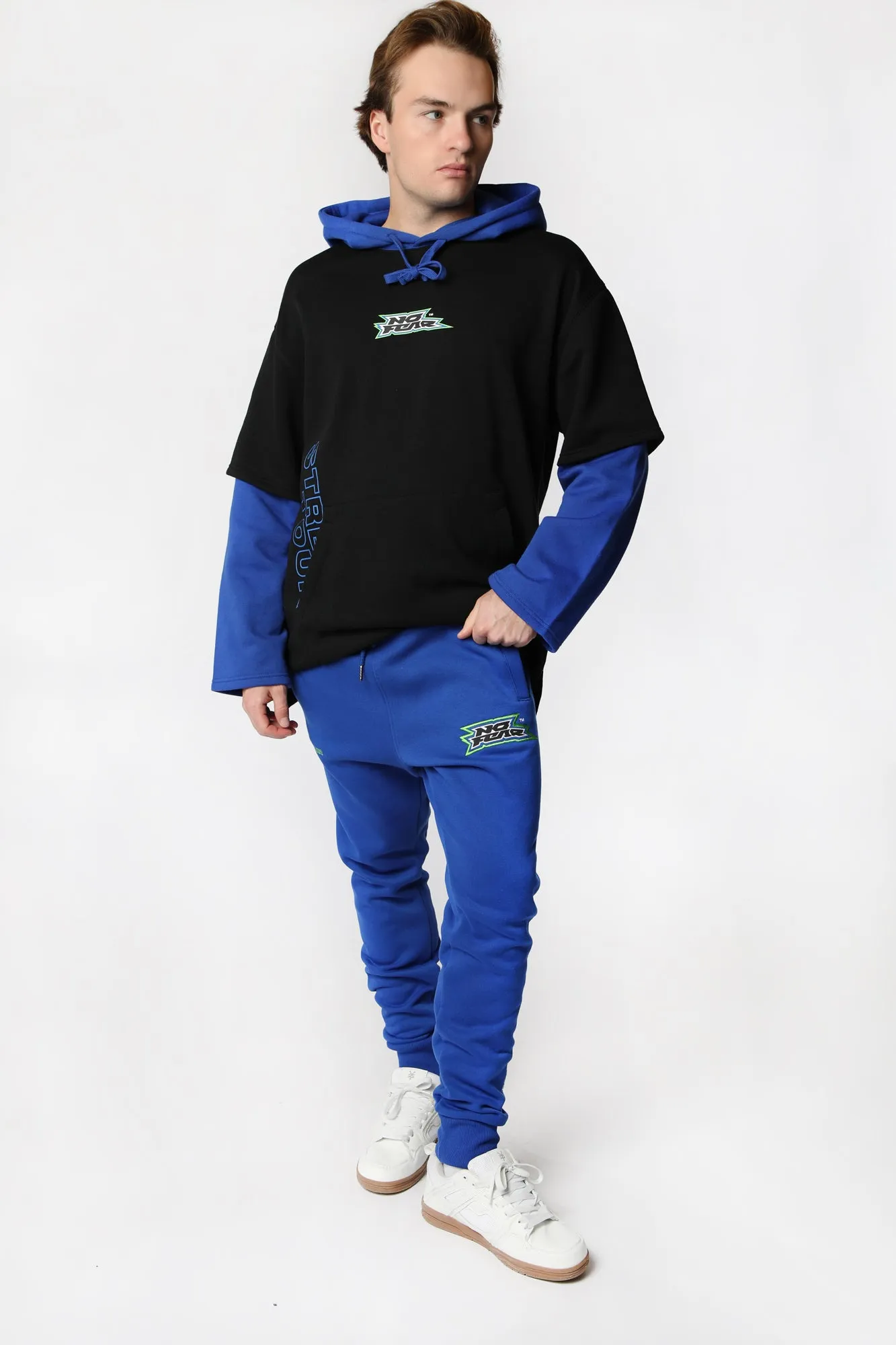 Jogger en Molleton Logo Brodé No Fear Homme