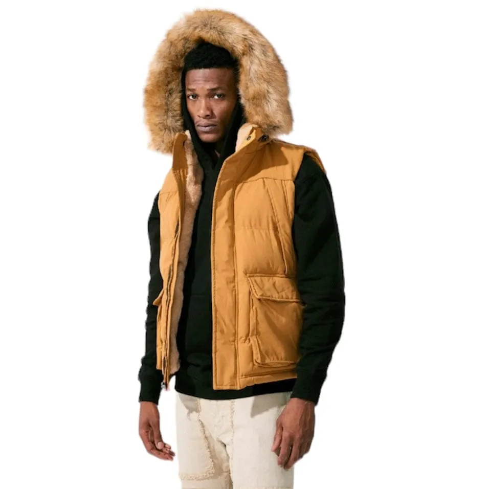 Jordan Craig Yukon Fur Lined Puffer Vest (Wheat) 9374V