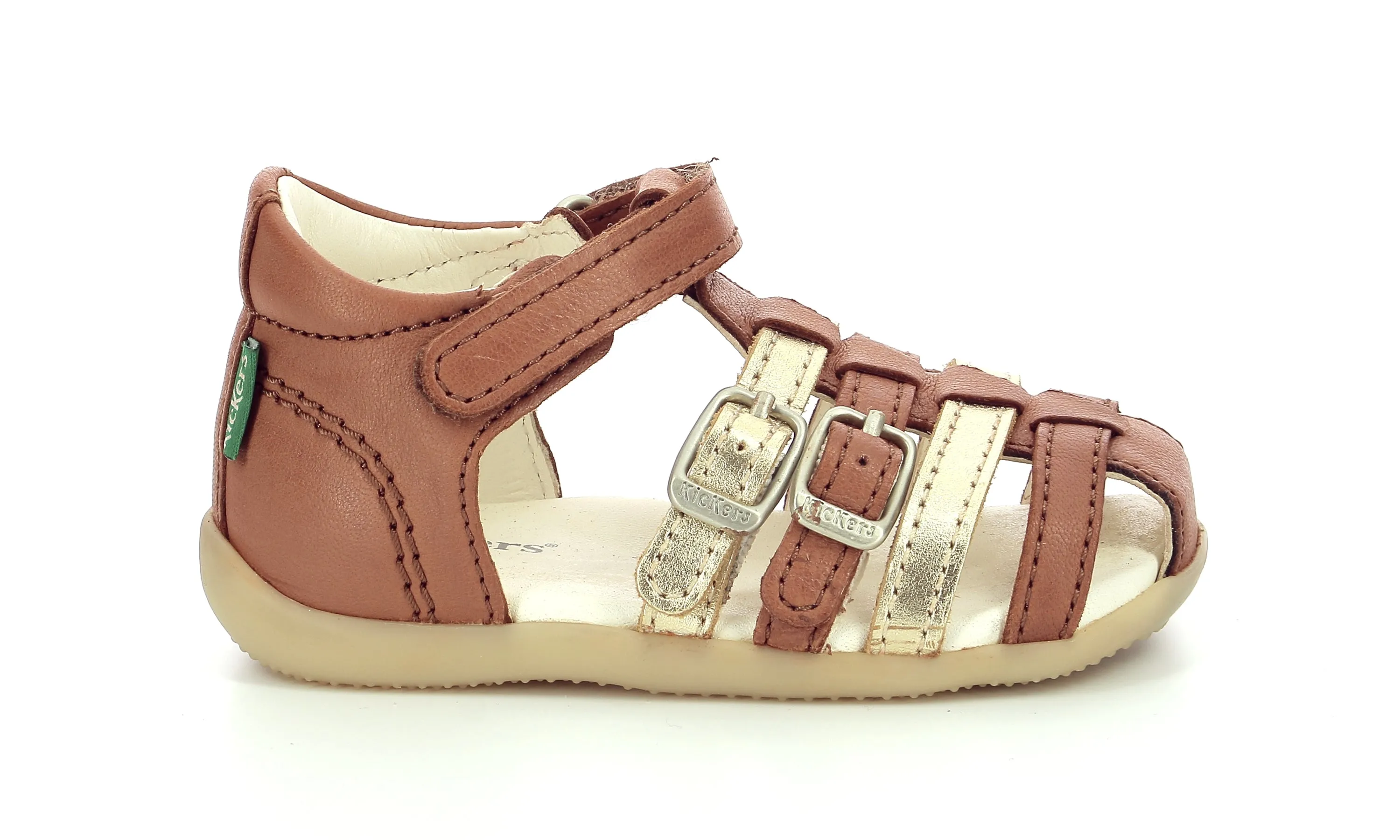 KICKERS BIGKRO camel Sandales Nu Pieds