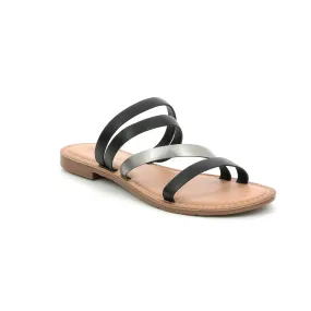 KICKERS ETOFE noir argent Sandales Nu Pied adulte