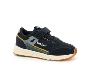 KICKERS KIFUJIN Bleu vert jaune Chaussures Basses  Sneakers