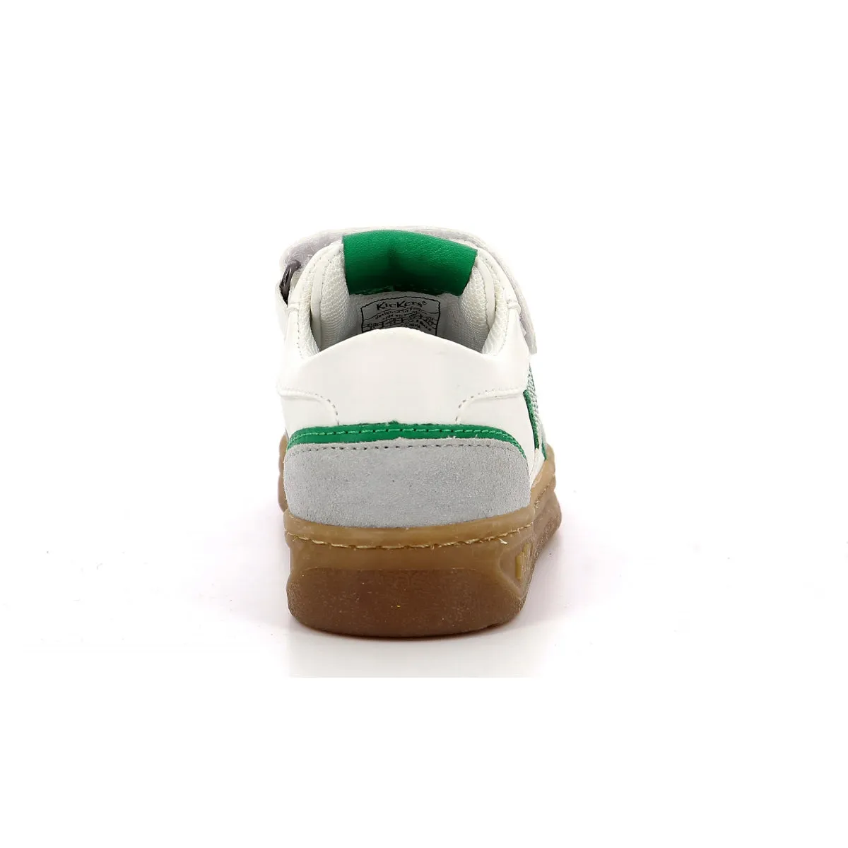 KICKERS KOUIC blanc gris & vert chaussure/basket