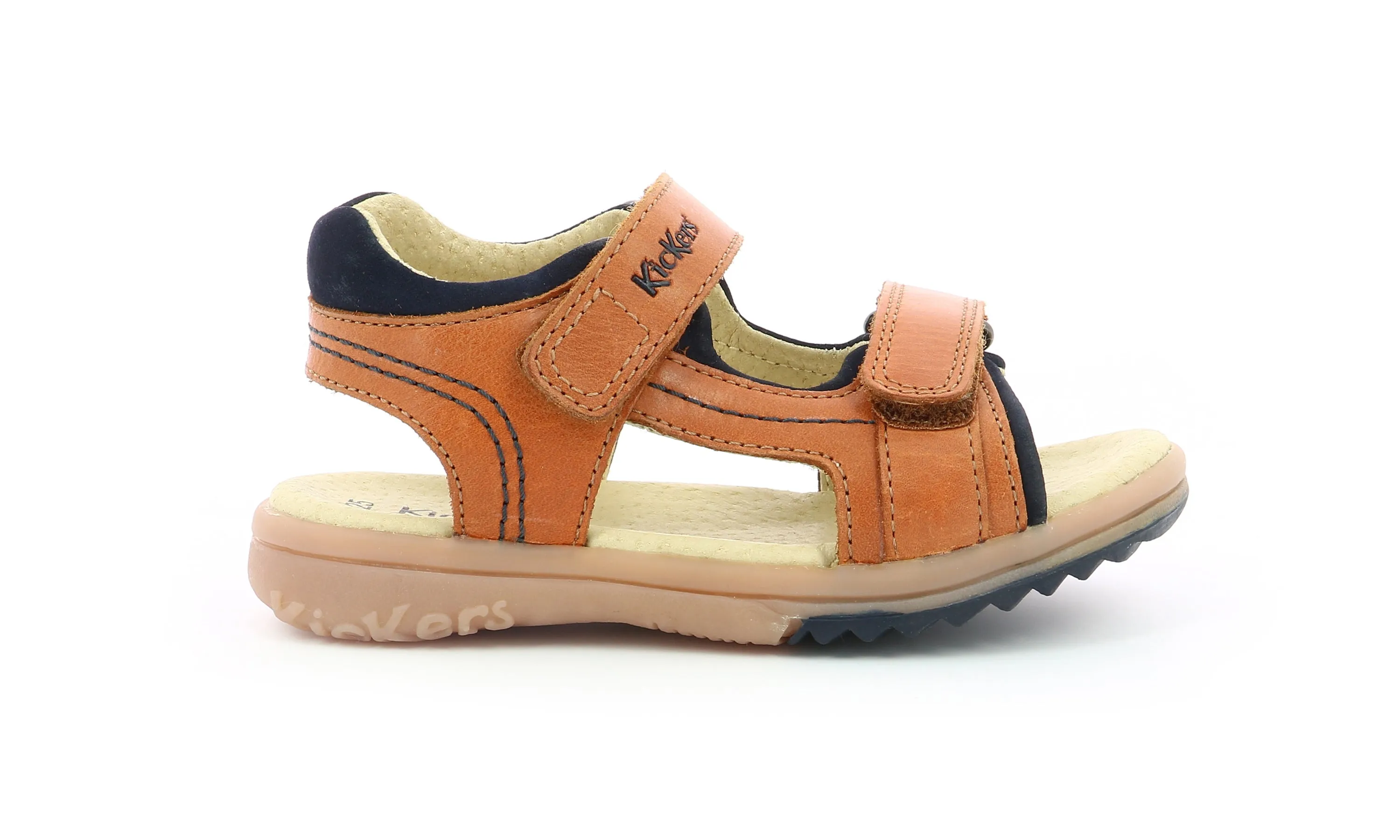 KICKERS PLATINO camel Sandales Nu Pieds