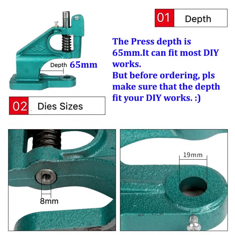 KST-01 Press Machine For Grommets,Snaps,Rivets,etc.