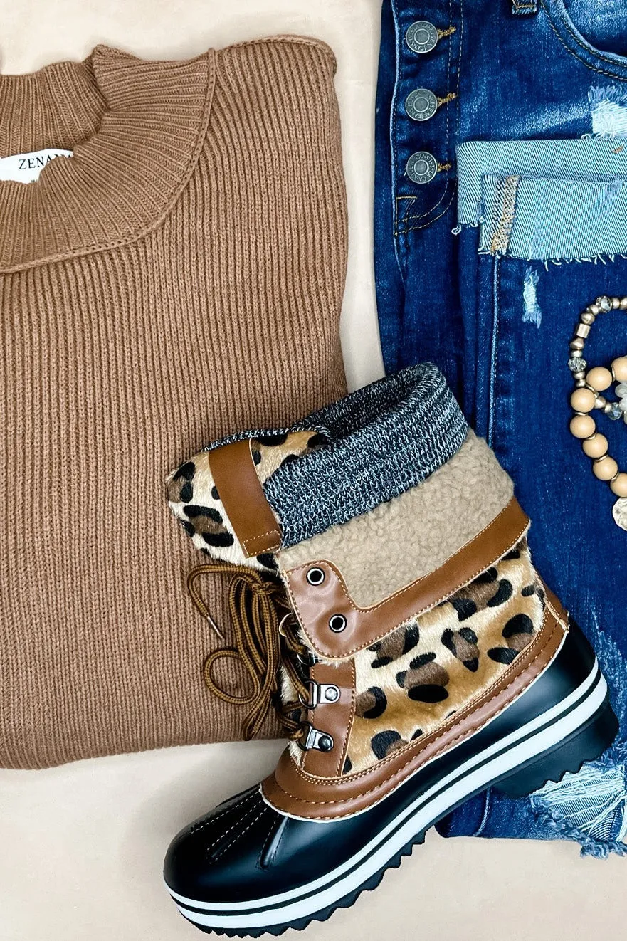 Leaving Tracks- Leopard Snow Boot