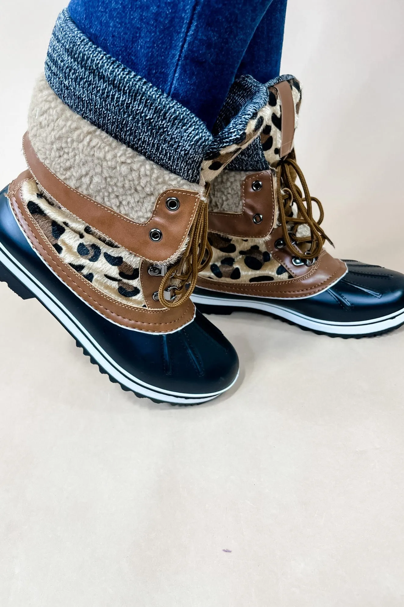 Leaving Tracks- Leopard Snow Boot