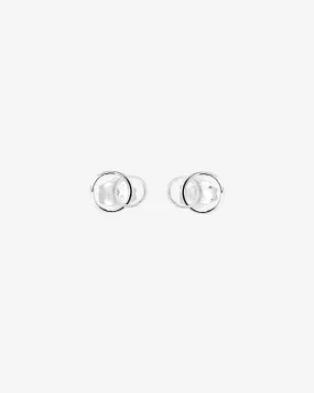 Les Amis drop studs silver