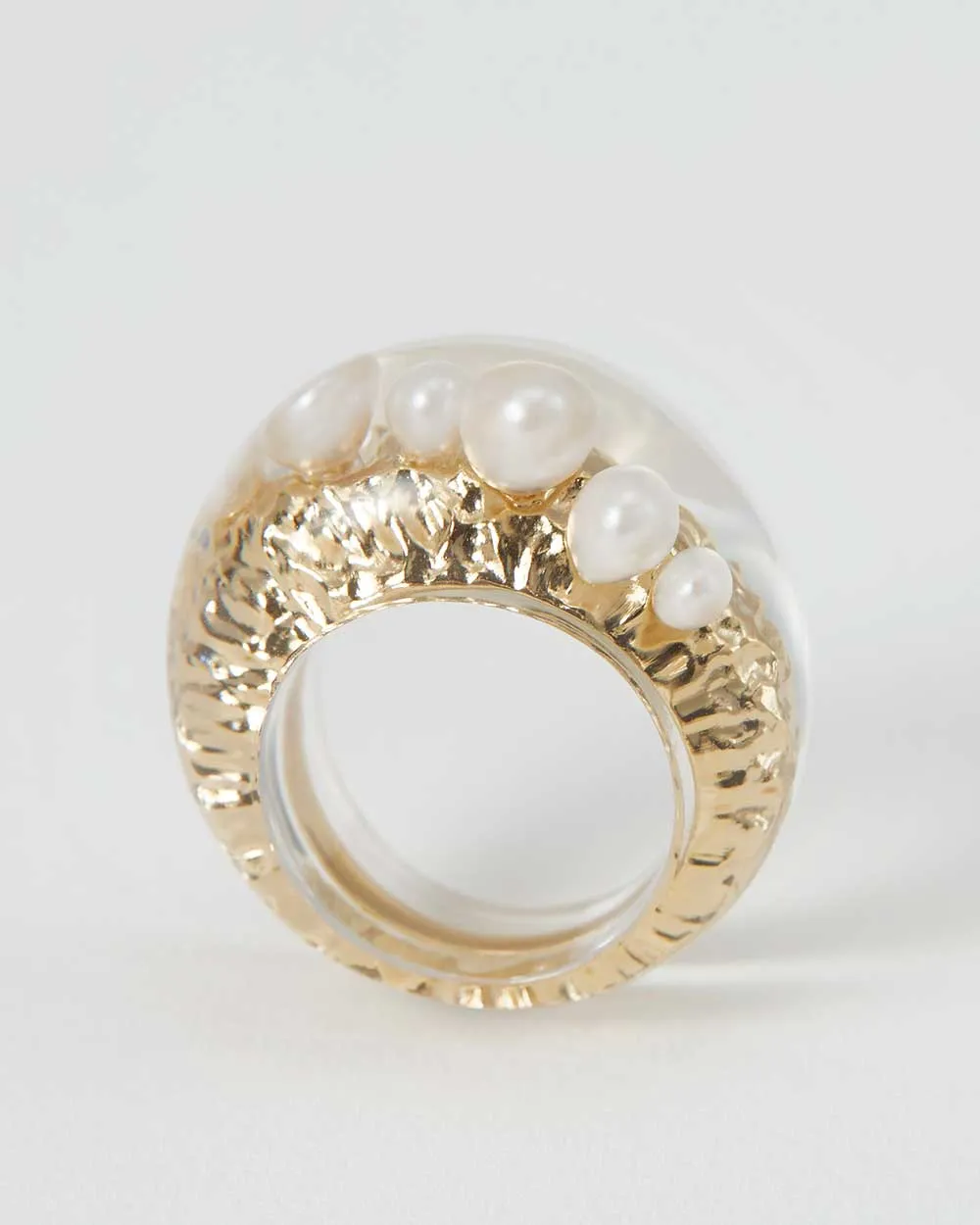 Lucite Crown Ring