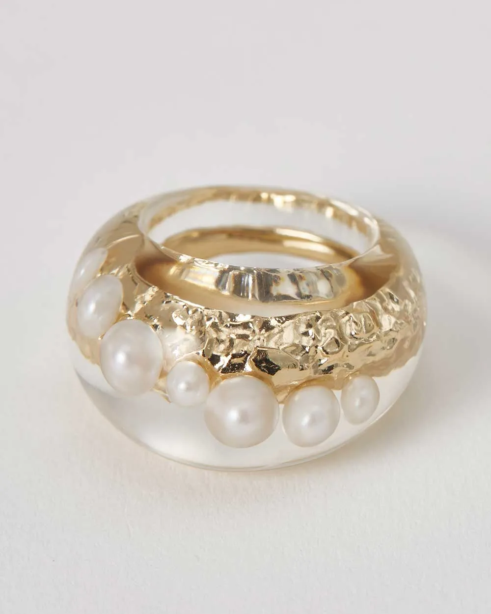 Lucite Crown Ring