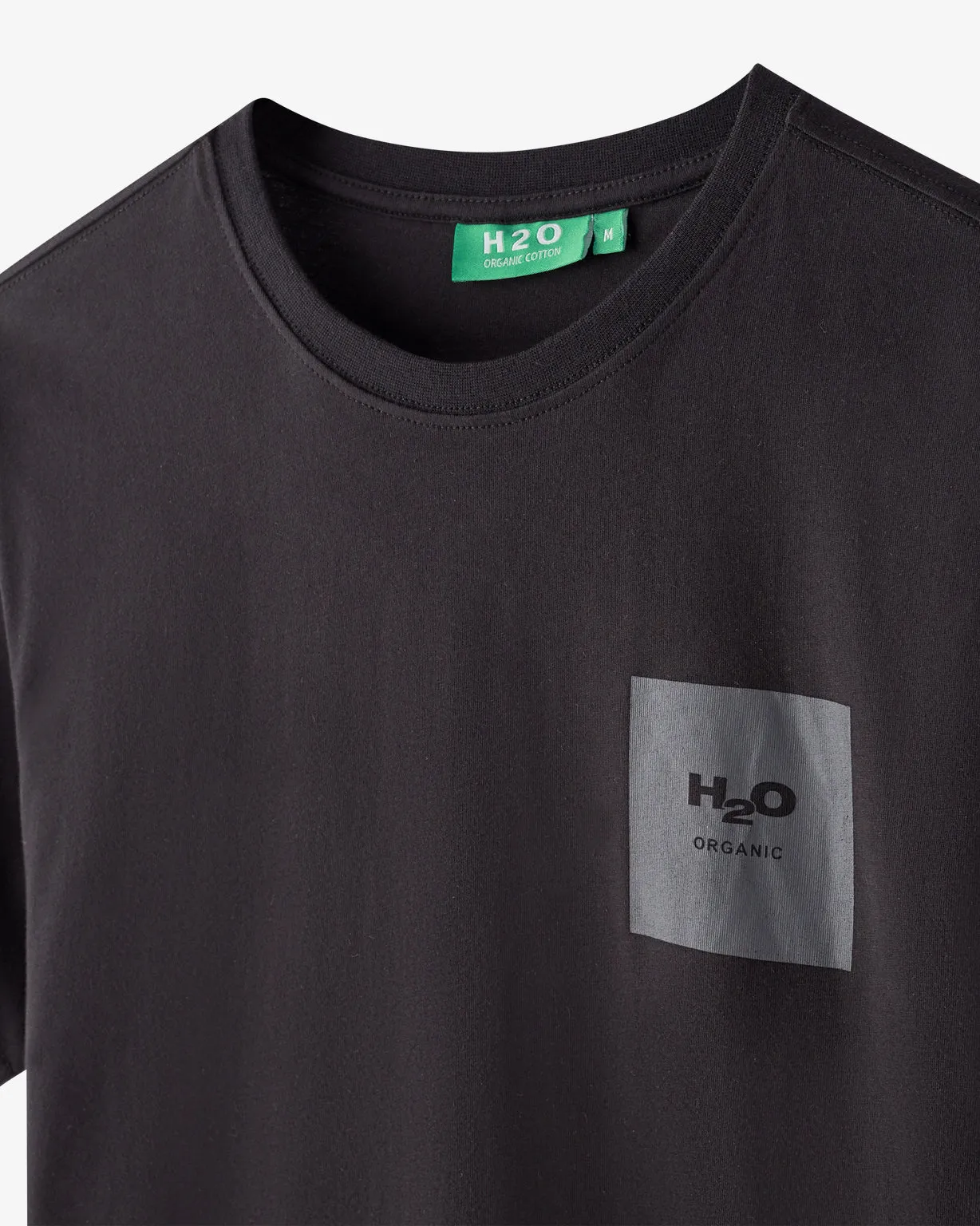 Lyø Organic T-shirt - Black/Dark Grey