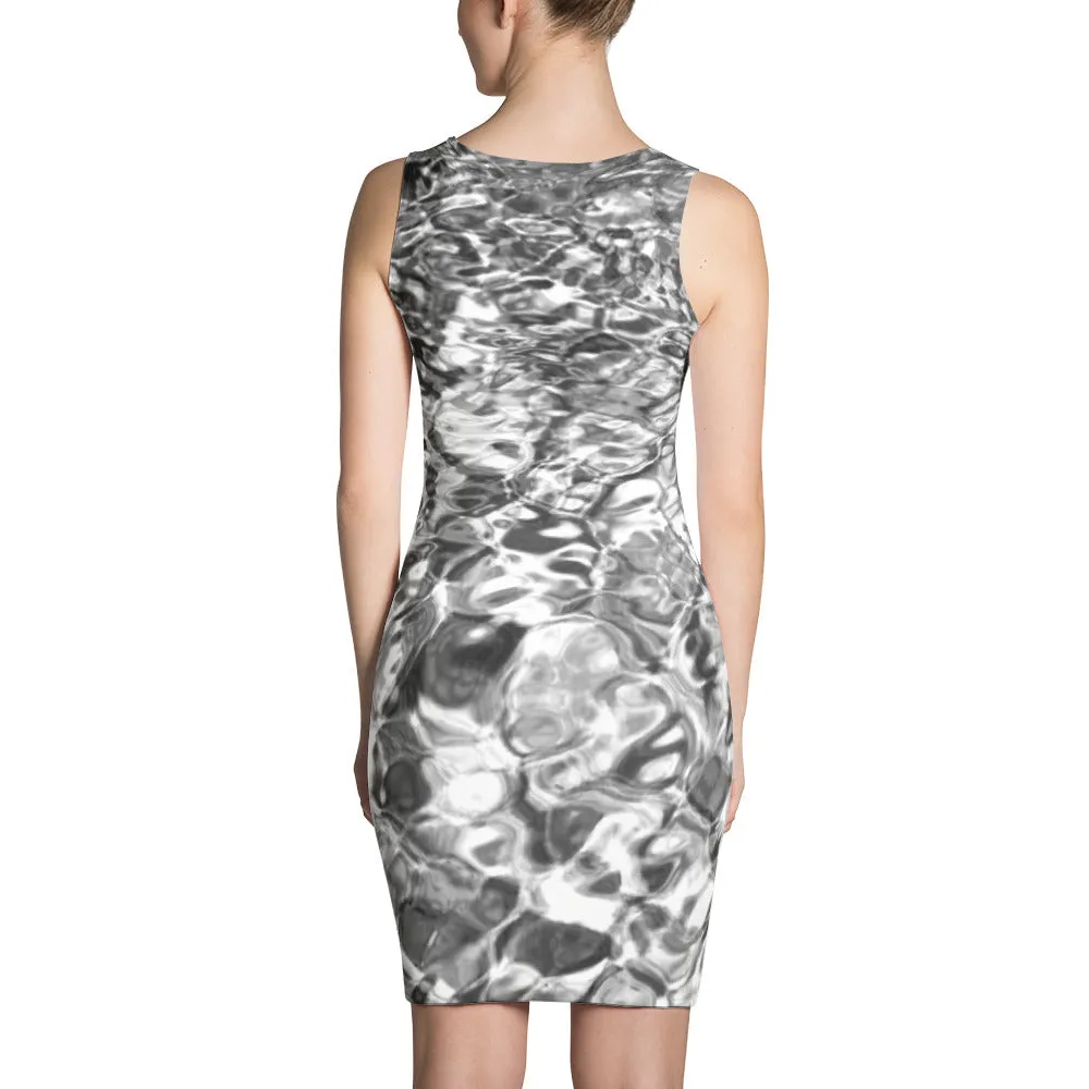 Mermaid Spandex Dress - STYLE Bodycon - COLOR Silver Water