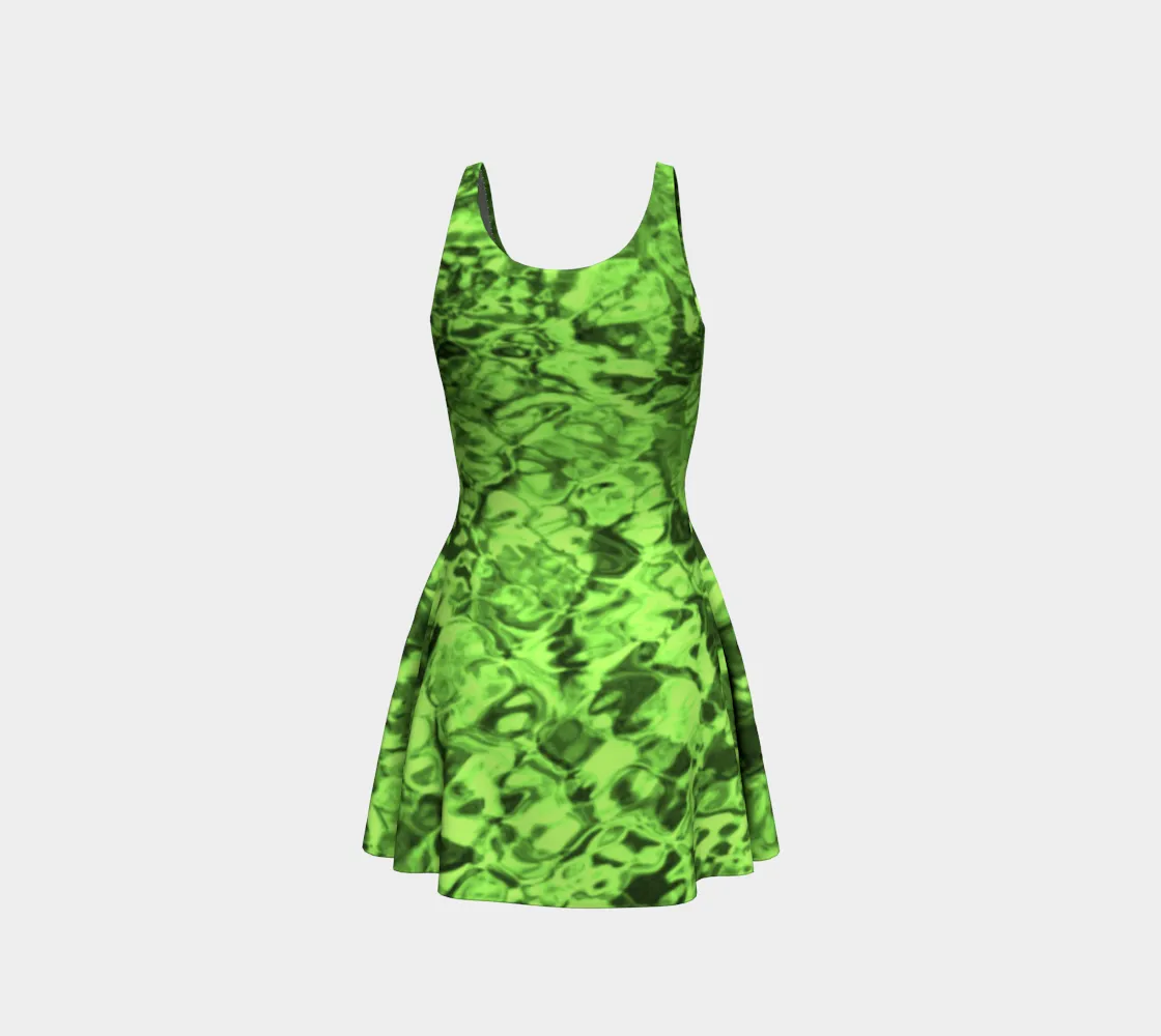 Mermaid Spandex Dress - STYLE Skater - COLOR Green Water