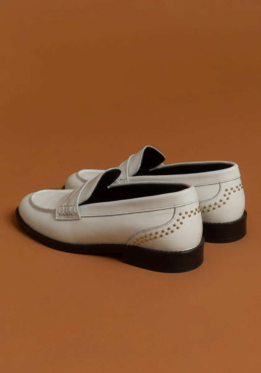 Mocassins BALATA Craie Stud