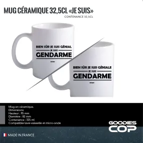 Mug Céramique 32,5 cl Je suis Gendarme