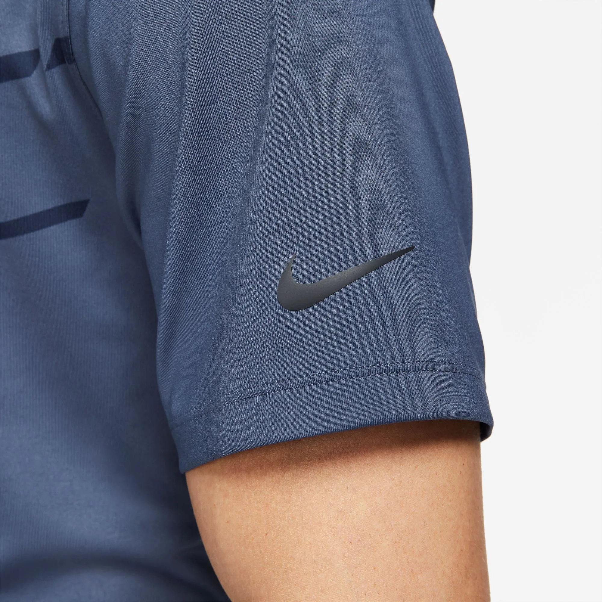 NIKE POLO DRI-FIT Bleu/NOIR