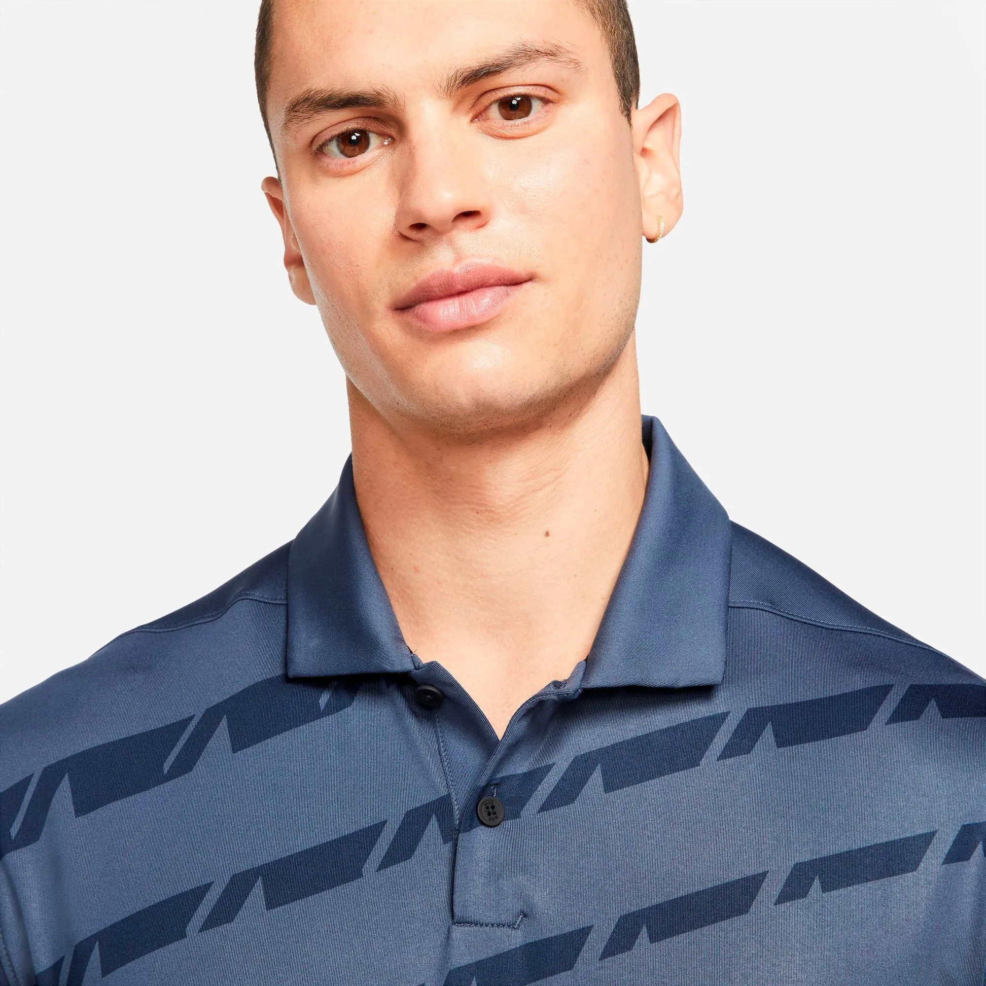 NIKE POLO DRI-FIT Bleu/NOIR