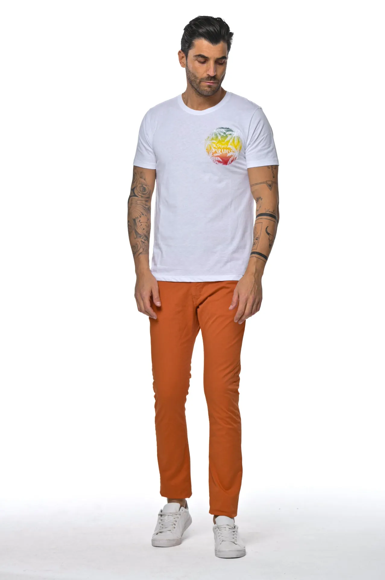 Pantaloni slim Kinos Arancio SS24