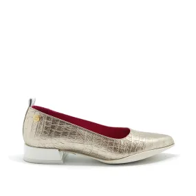 Pierre-Champagne Croc flat shoe