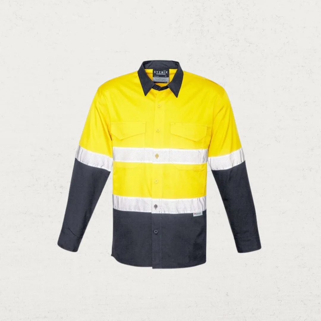 Rugged Cooling Taped HiVis Spliced Long Sleeve Shirt