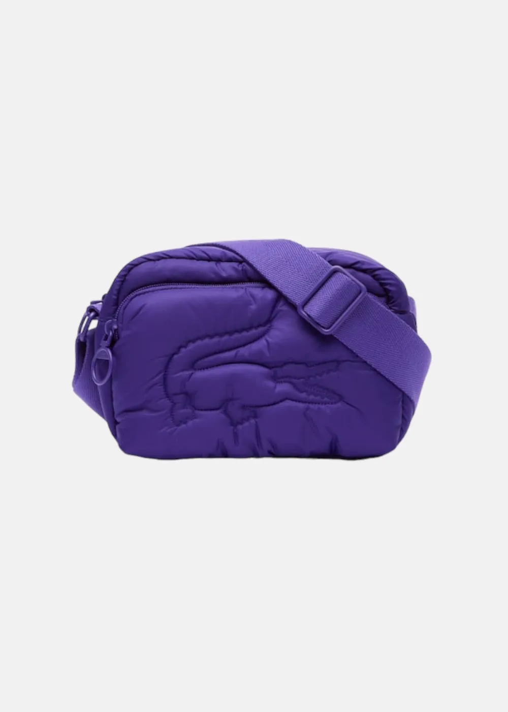 Sacoche Lacoste matelassé Puffy Croc violet