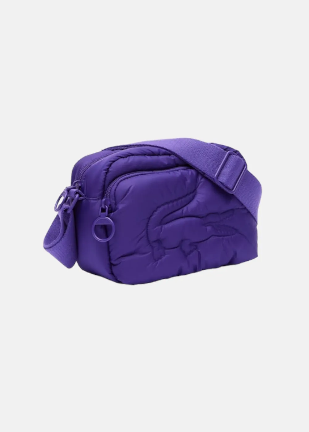 Sacoche Lacoste matelassé Puffy Croc violet