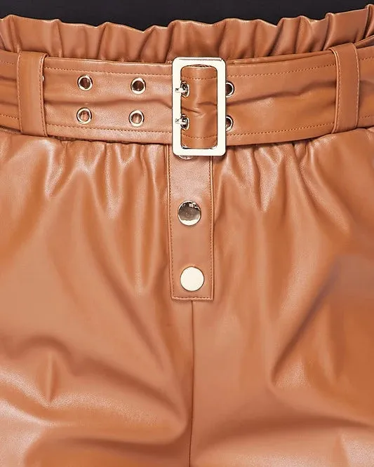 Shannon Faux Leather Shorts