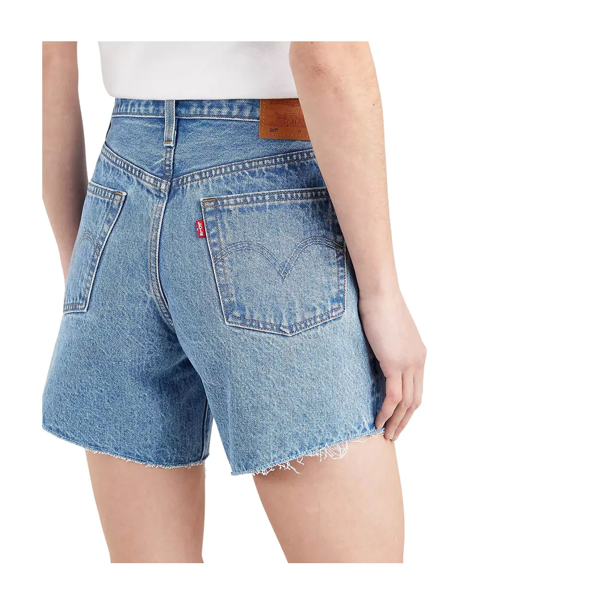 Shorts Levi's 501 Risvolto Blu Chiaro