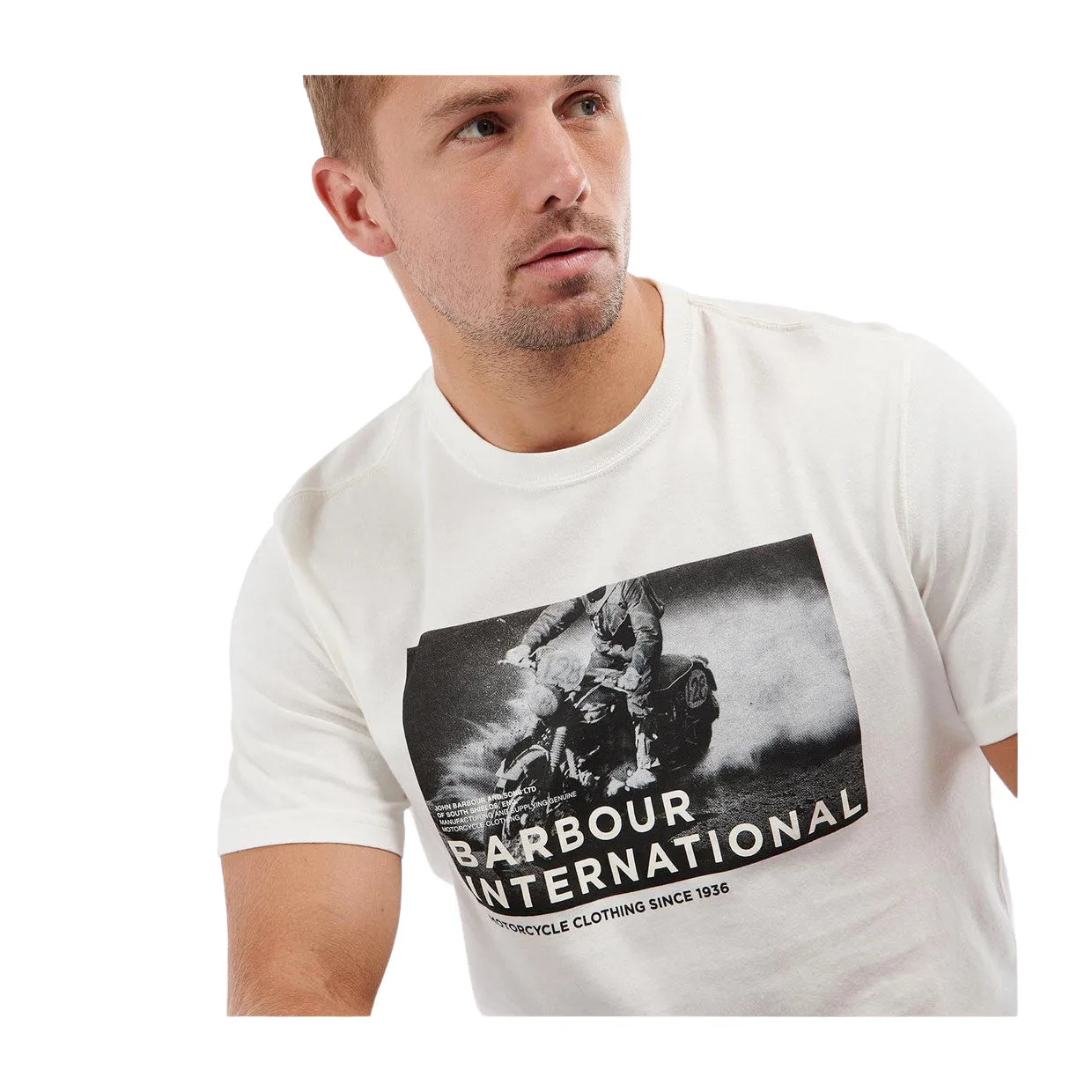 T-shirt Barbour International Photo History Bianco