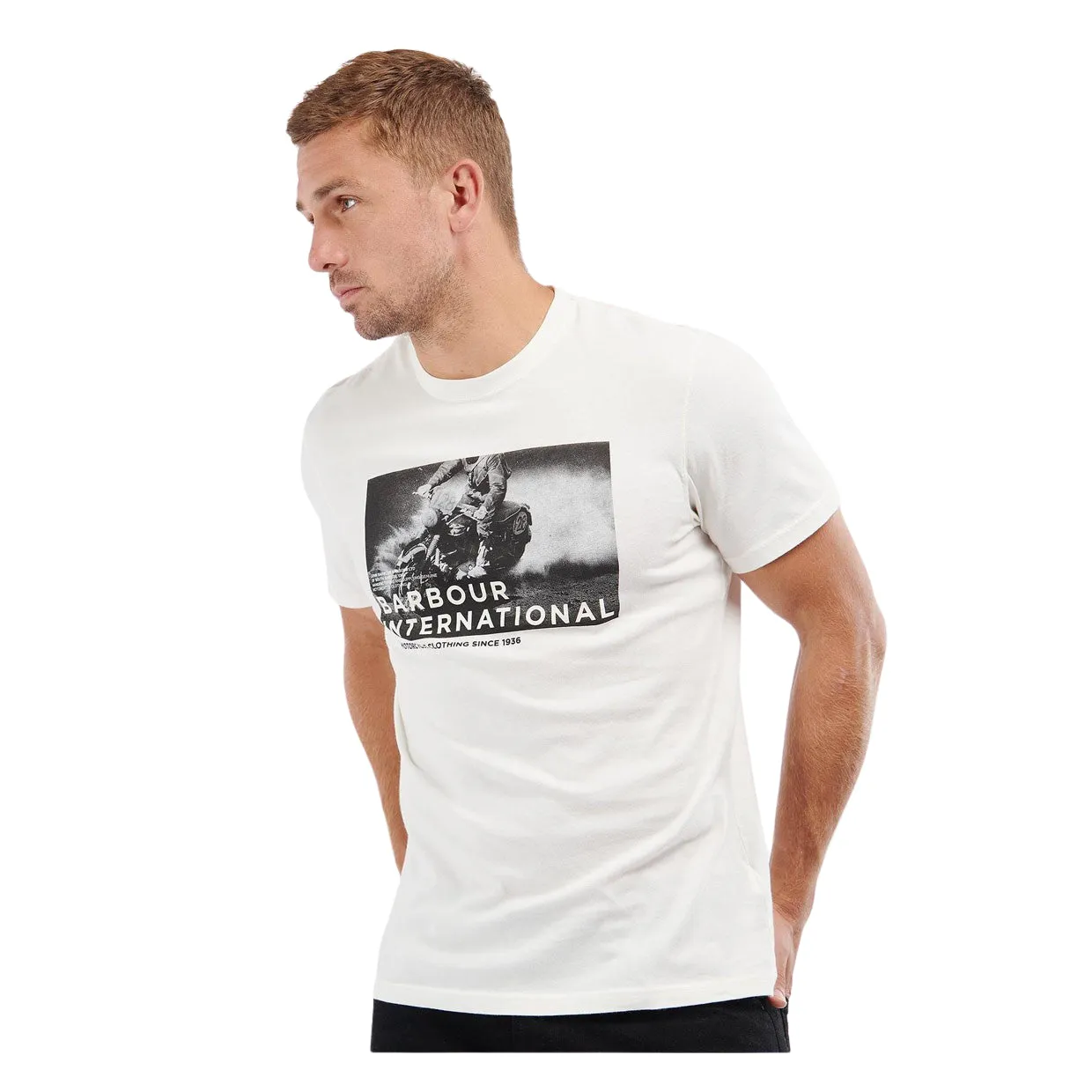 T-shirt Barbour International Photo History Bianco