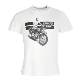 T-shirt Barbour International Steve McQueen Chase Bianco