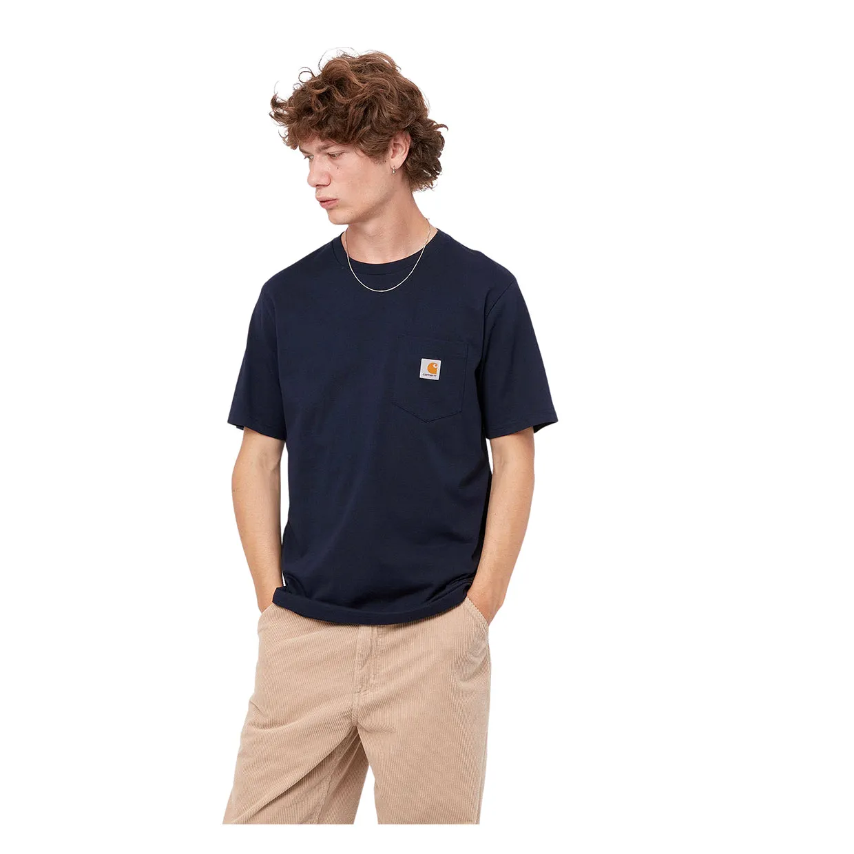 T-shirt Carhartt WIP  S/S Pocket Blu Navy