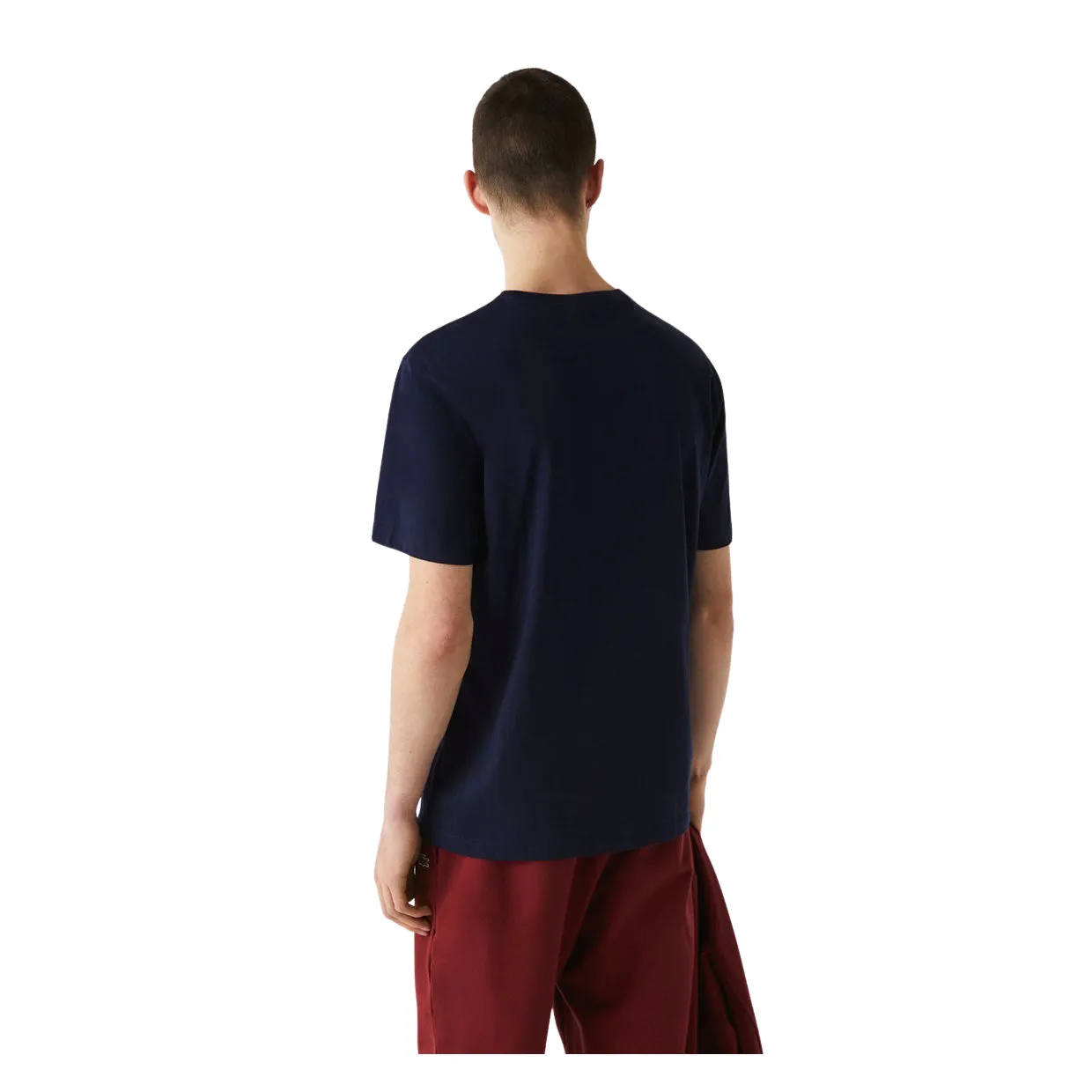 T-shirt Collo Serafino Cotone Pima Blu Navy