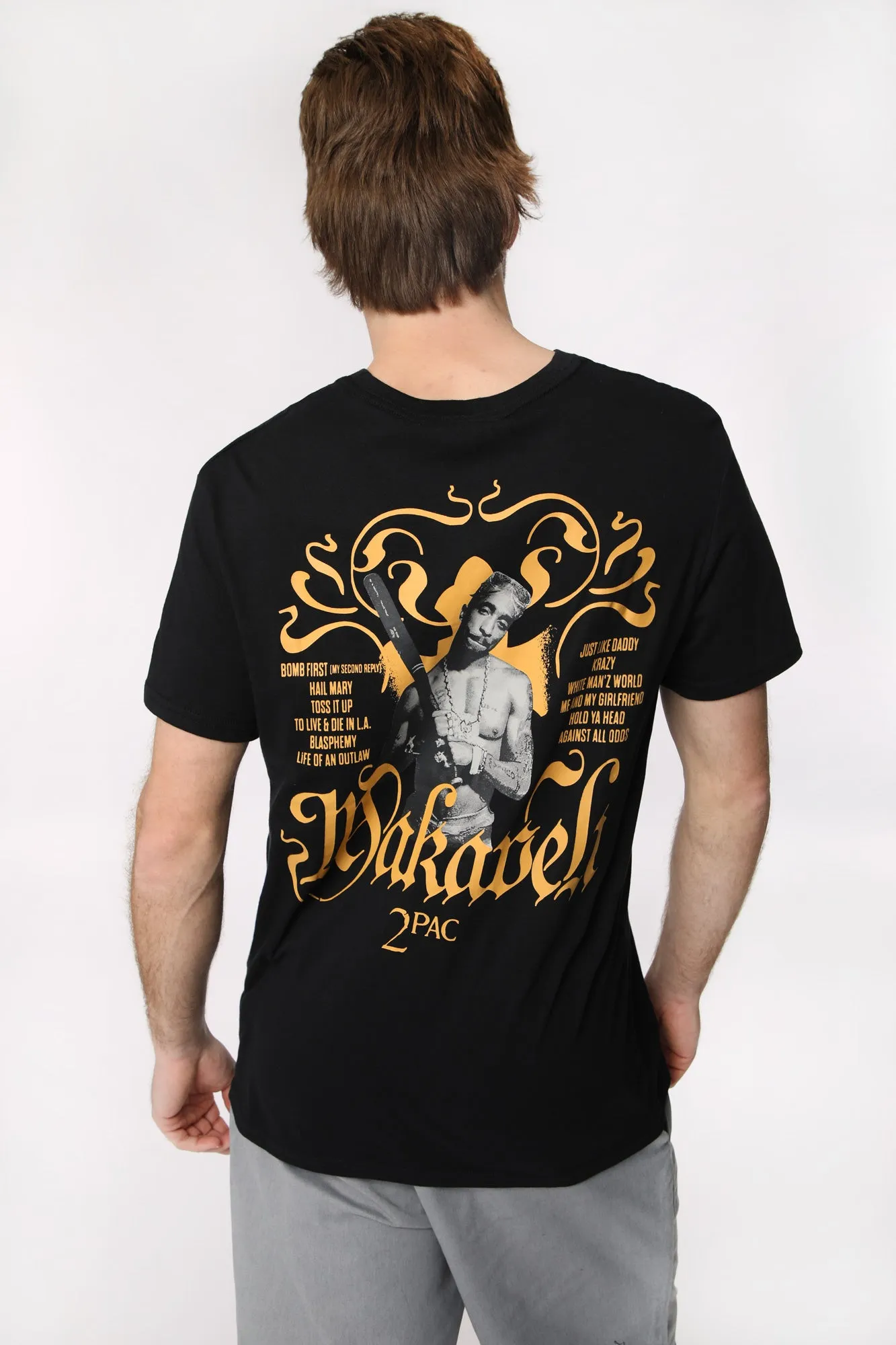 T-Shirt Imprimé Makaveli Tupac Homme