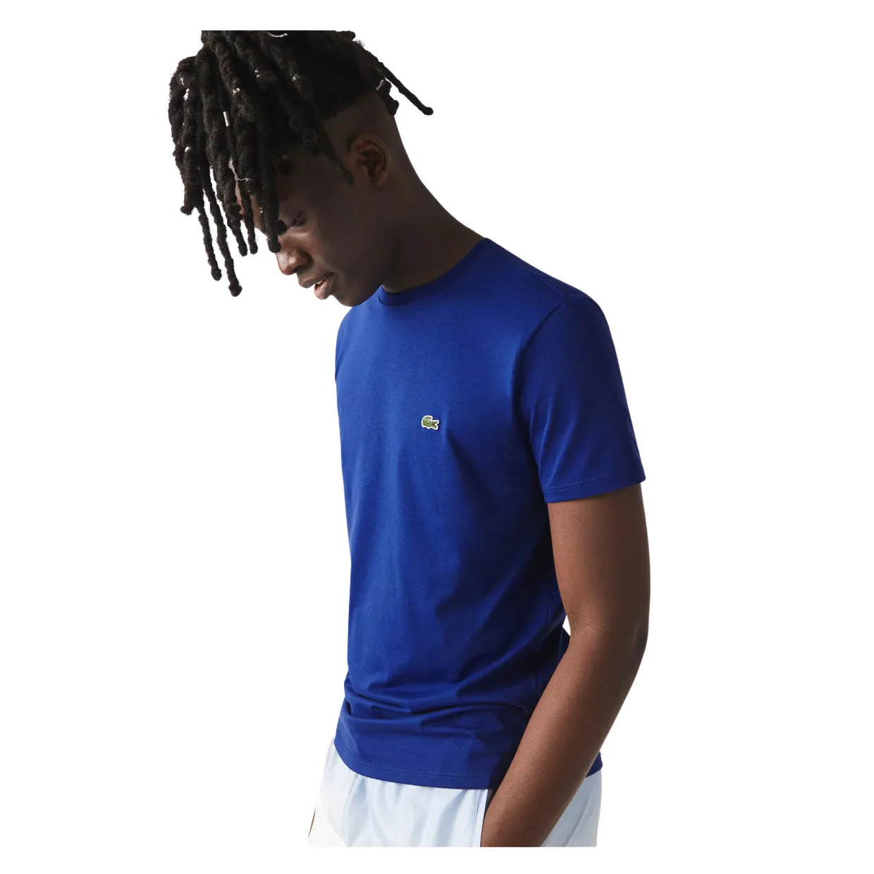 T-shirt Lacoste Girocollo Cotone Pima Blu (BDM)