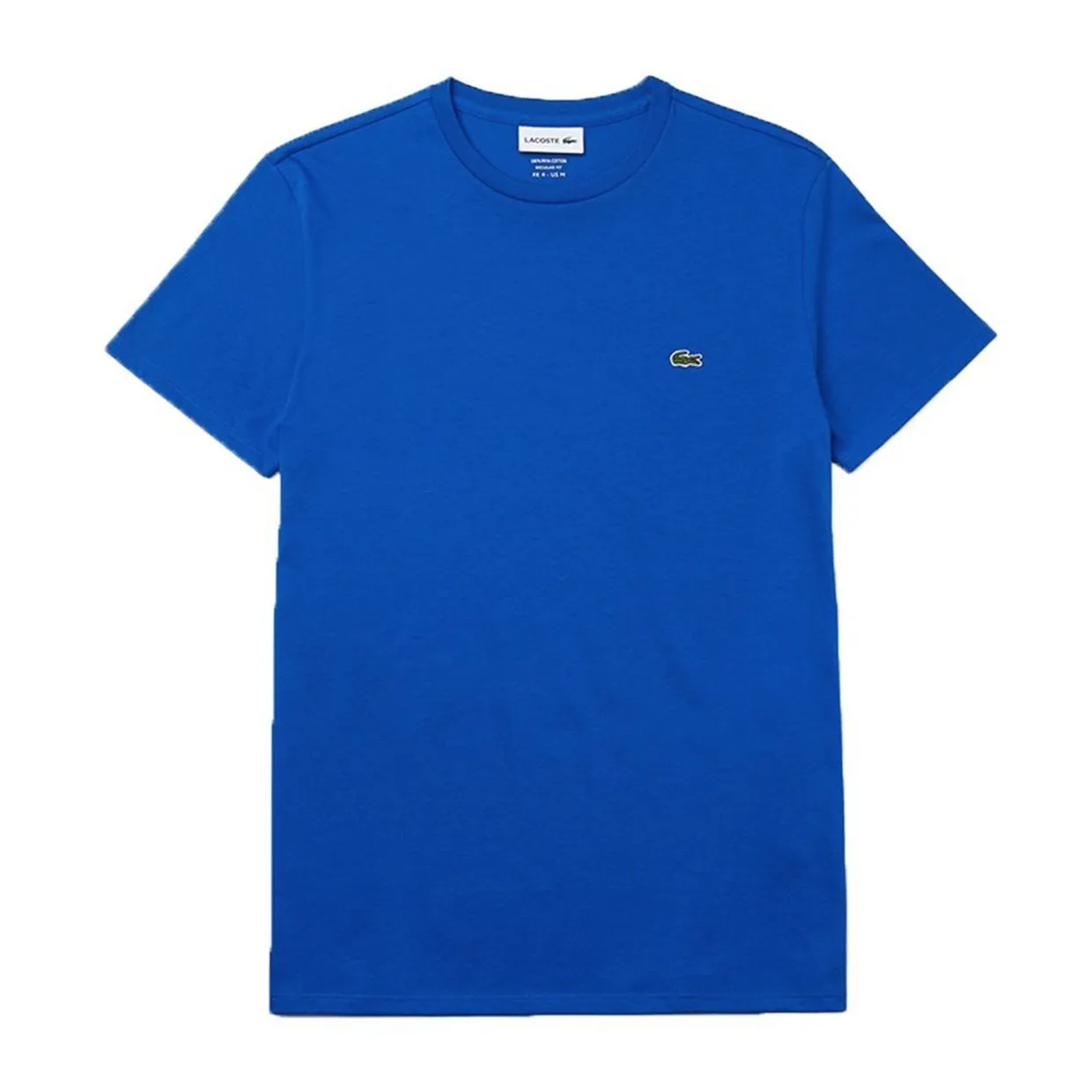 T-shirt Lacoste Girocollo Cotone Pima Blu Royal