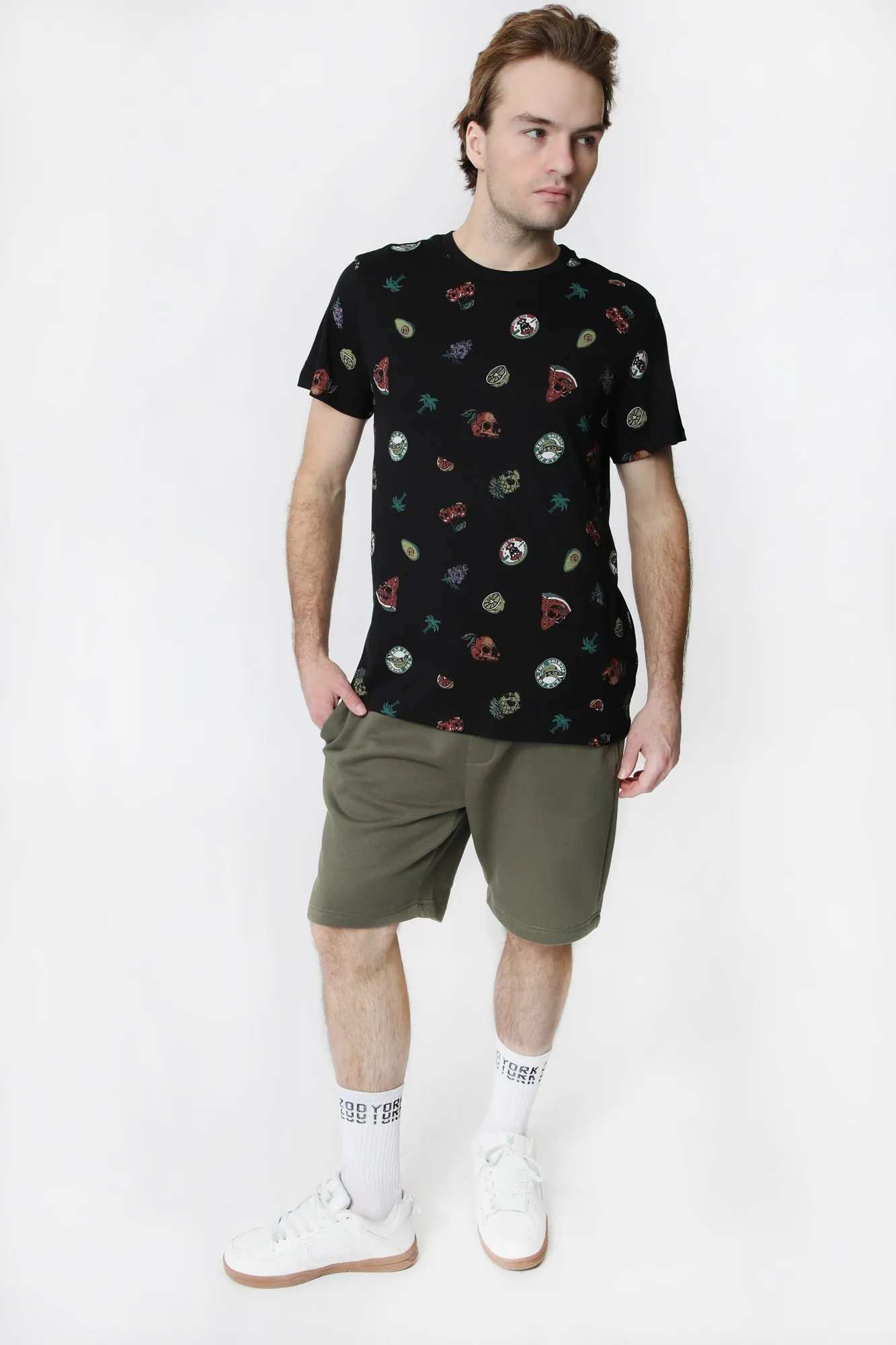 T-Shirt Motif Fruits et Crnes Arsenic Homme