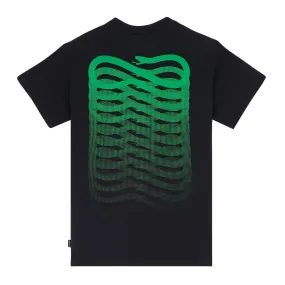 T-shirt Propaganda Ribs Bianco Nero / Verde