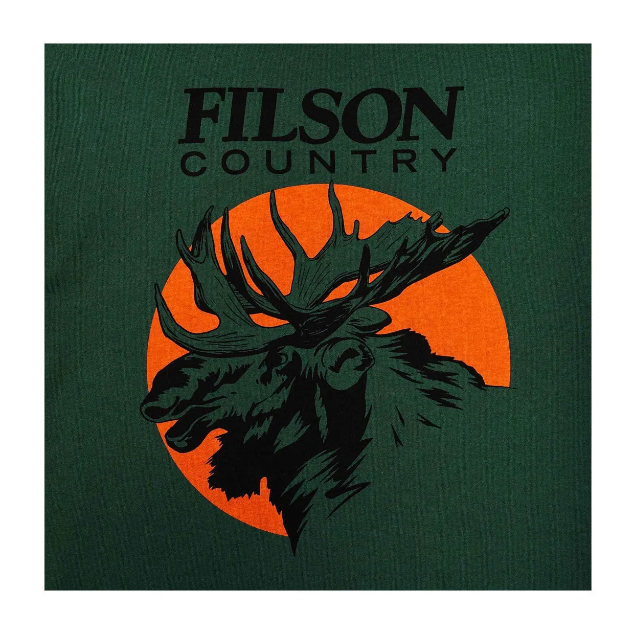 T-shirt Uomo Filson S/S Pioneer Graphic Verde / Arancione