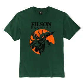 T-shirt Uomo Filson S/S Pioneer Graphic Verde / Arancione