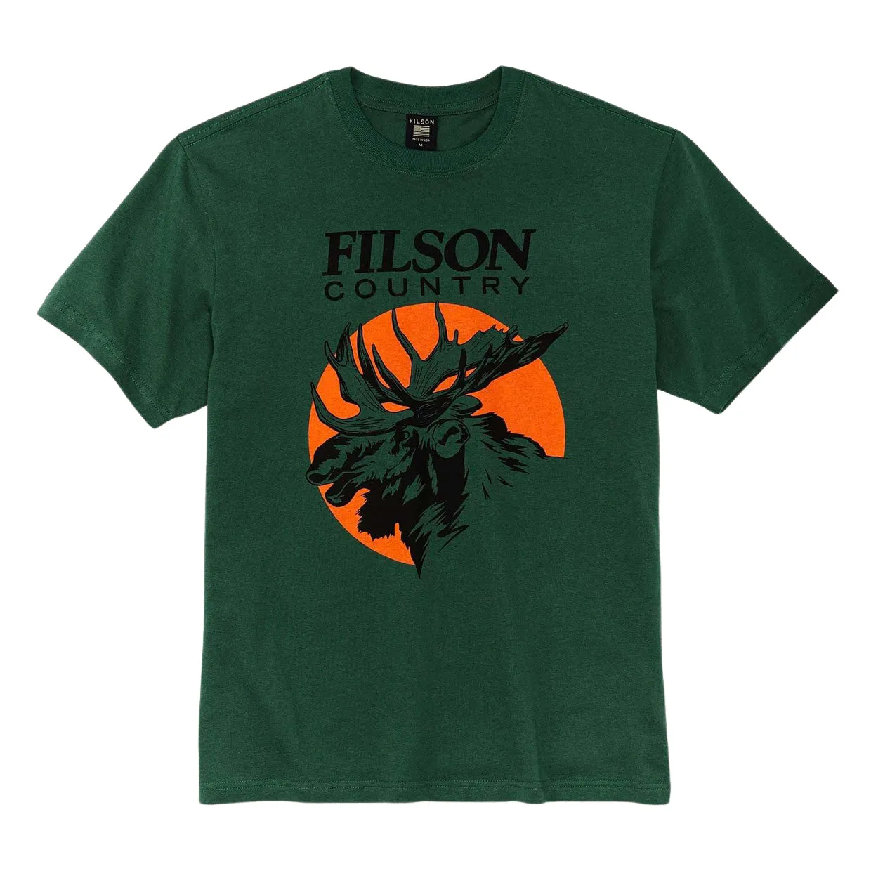 T-shirt Uomo Filson S/S Pioneer Graphic Verde / Arancione