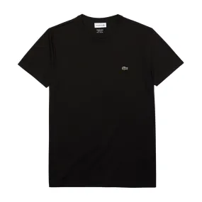 T-shirt Uomo Lacoste Girocollo Cotone Pima Nero