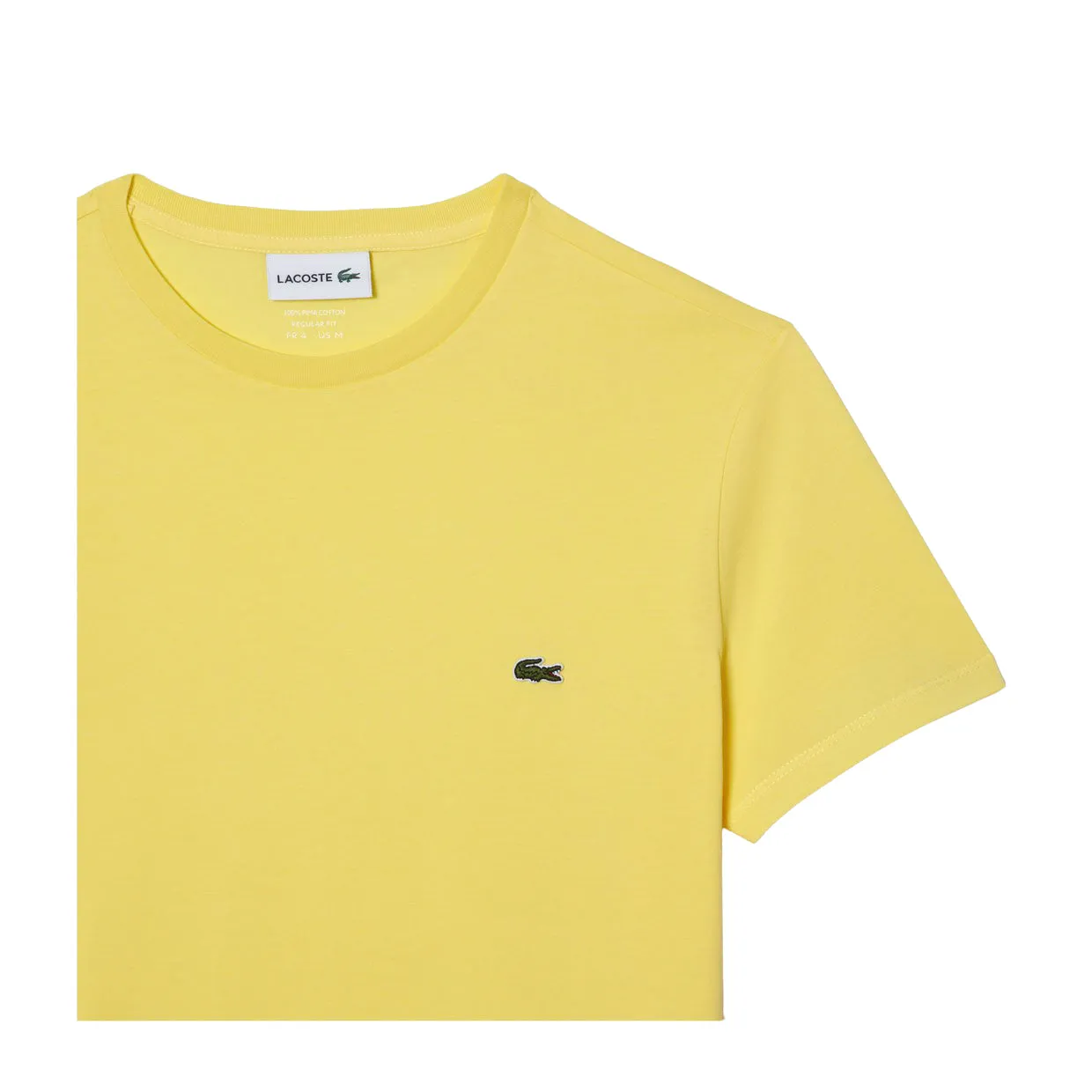 T-shirt Uomo Lacoste Girocollo Giallo