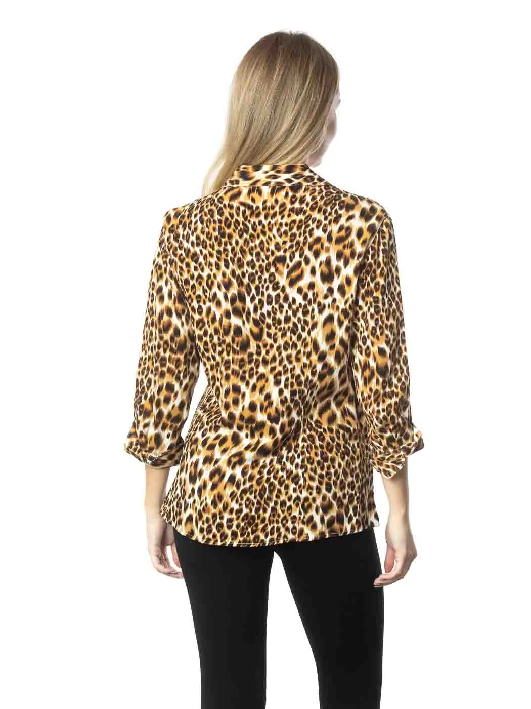 Tianello TENCEL™ "Cheetah" Print "Suzy" Blouse