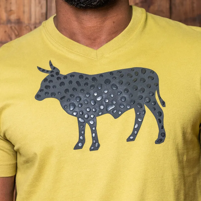 Tonal Gel Nguni V-Neck Tee Moss