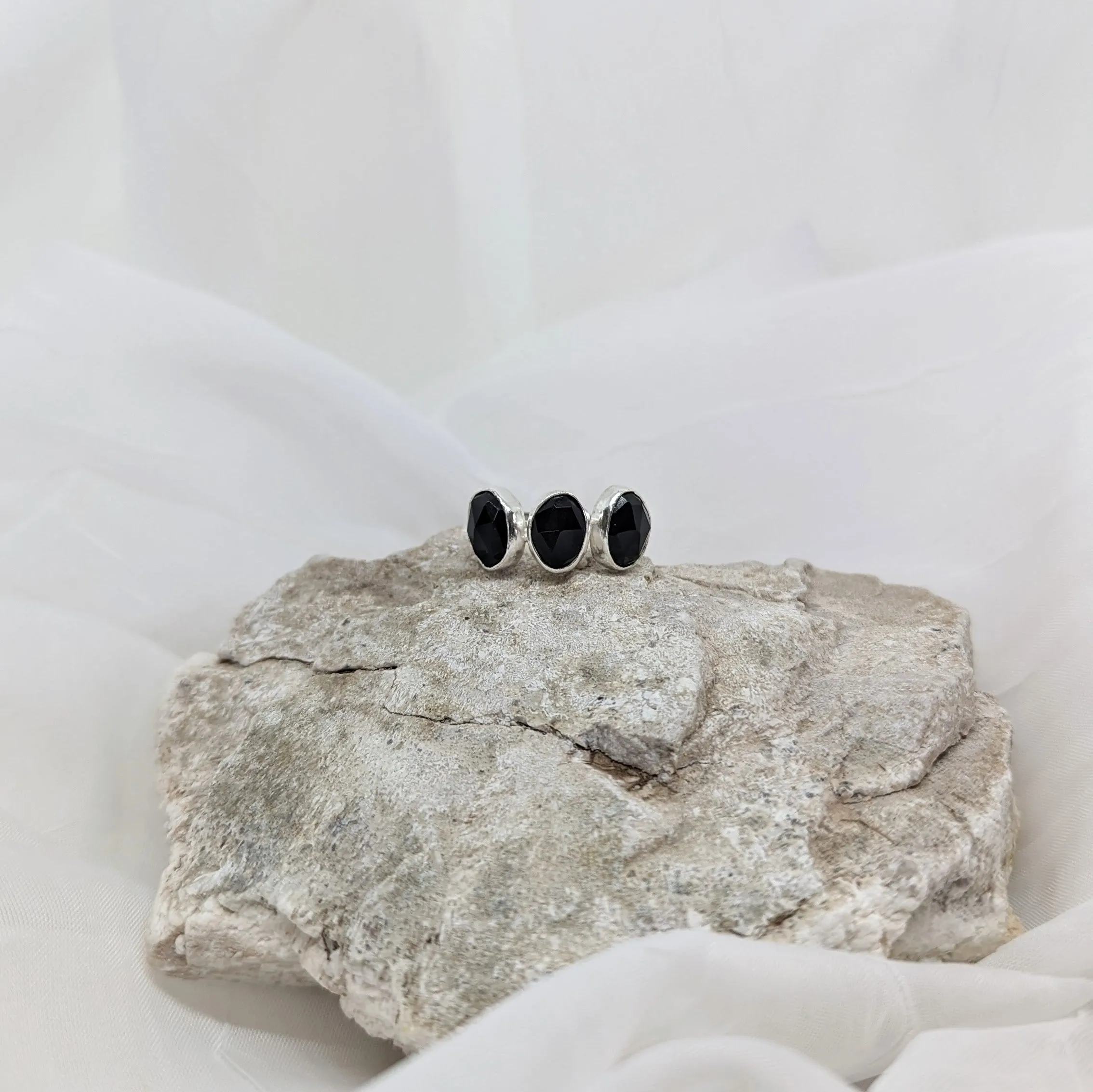 Triple Onyx Ring