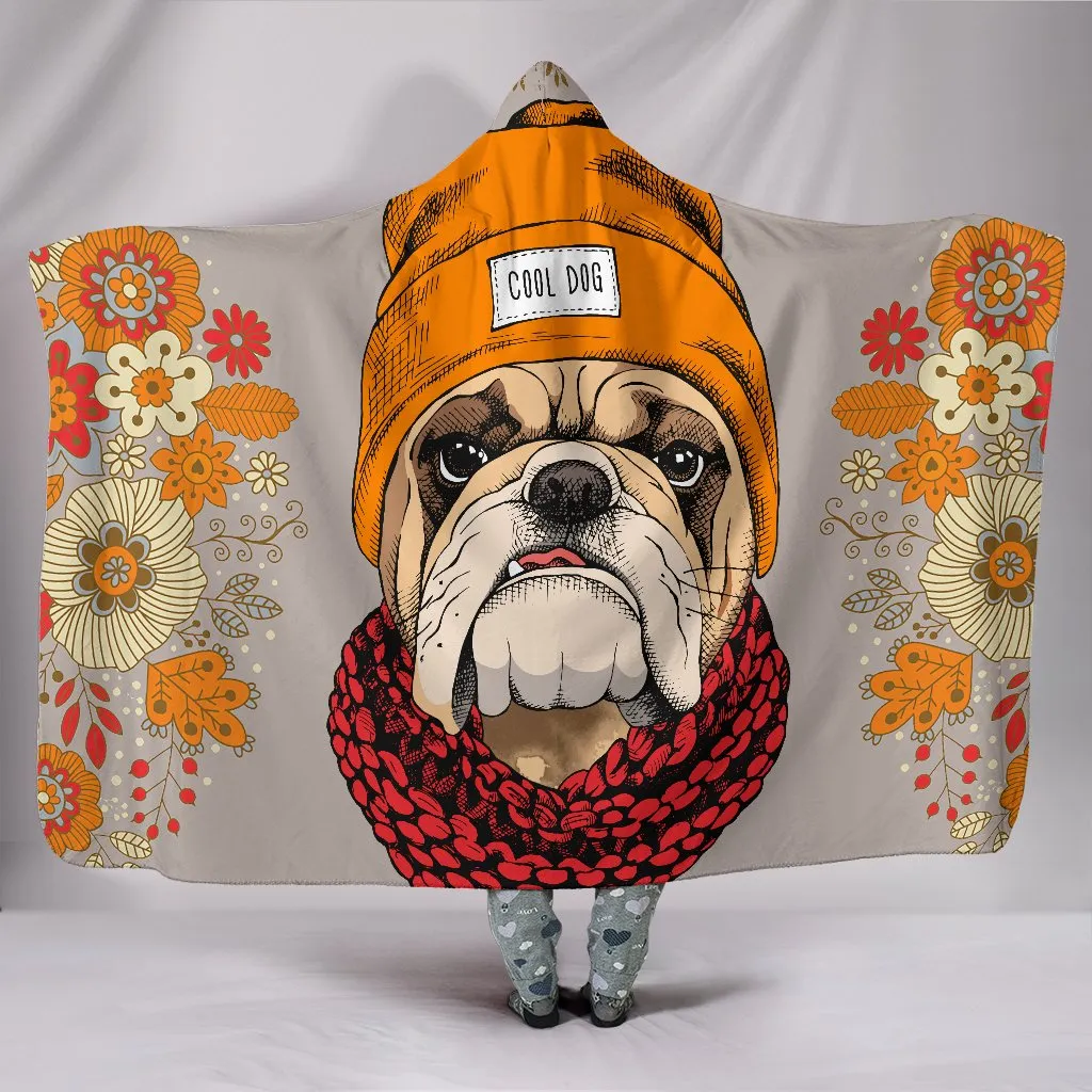 Trop Cool Bulldog Couverture à capuche - PCCHIE003