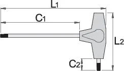 Unior T-Handle Ball-End Hex Wrench